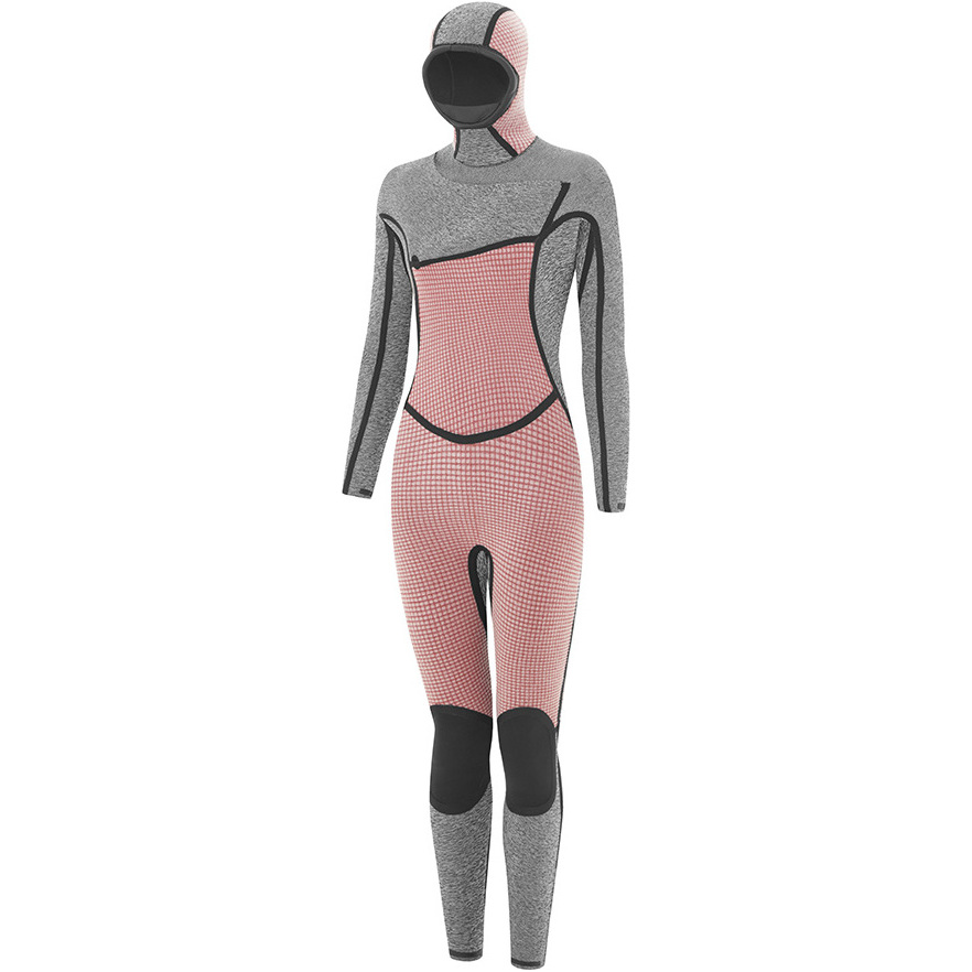 2025 Nyord Womens Furno Ultra Plus 6/5/4mm Hooded Chest Zip Wetsuit FUPW654001 - Black